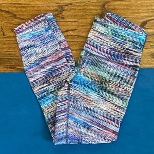 Lululemon WUNDER TRAIN HIGH-RISE TIGHT 25" 
Digital Oasis White Multi Size 8